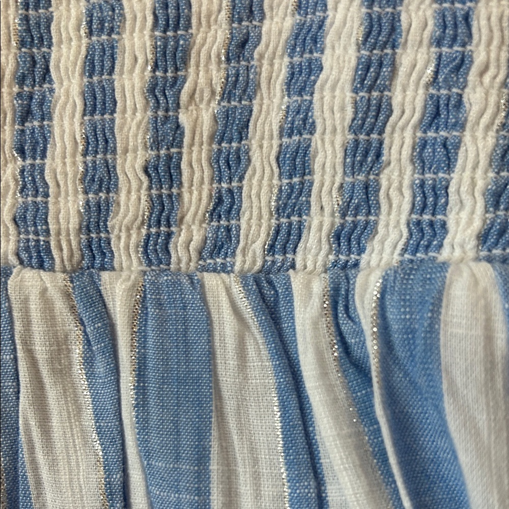 NWT Vineyard Vines Blue and White Striped Midi Dress - Picture 3 of 7